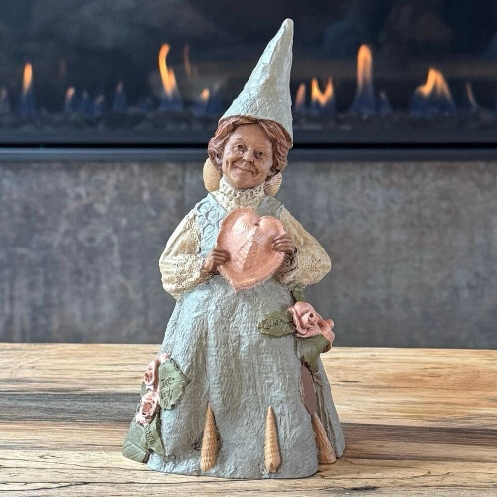 Vintage 1987 Tom Clark Gnome Dee Lovely #1177 Signed With Heart Doodle Rare